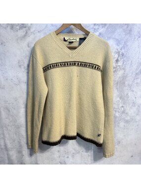 Vintage Burton Snowboards Virgin Wool Sweater Mens Large V Neck